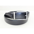 Leather reversible belts and reversible buckles